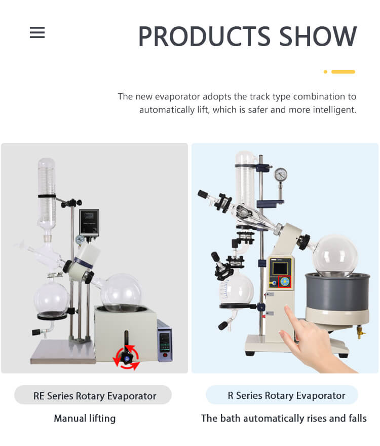 Automatic Rotary Evaporator with Dual Condensers Detail