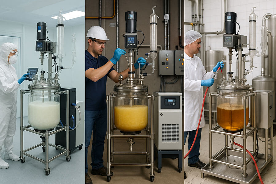 Industries Using Jacketed Glass Reactors various industrial applications of jacketed glass reactors