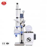 Rotary evaporator with recirculating chiller and heating mantle