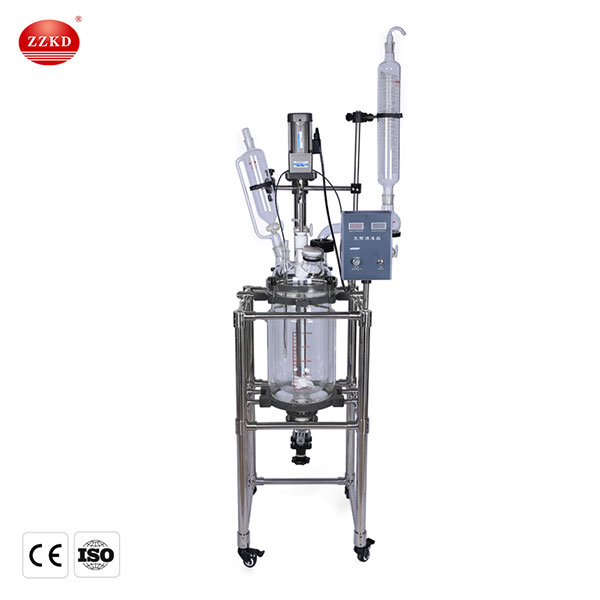 jacketed glass reactor vessel for cannabis