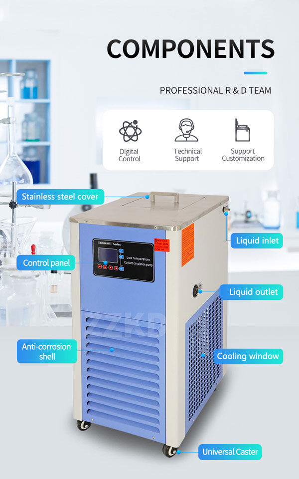 recirculating chiller for rotary evaporator component