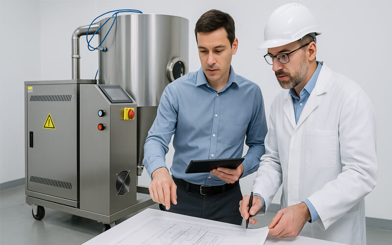 Choosing Your Spray Dryer Engineer discussing spray dryer specifications