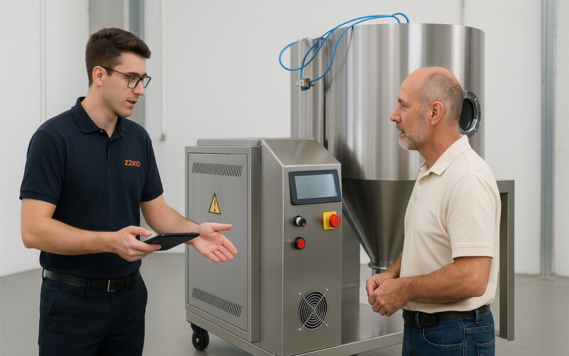 ZZKD Partnership and Support ZZKD team providing customer support for spray dryer