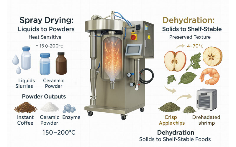 materials suitable for spray drying and dehydration