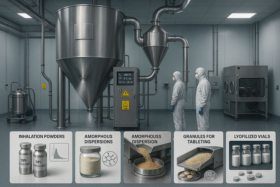 Applications of Pharmaceutical Spray Drying various pharmaceutical products made using spray drying