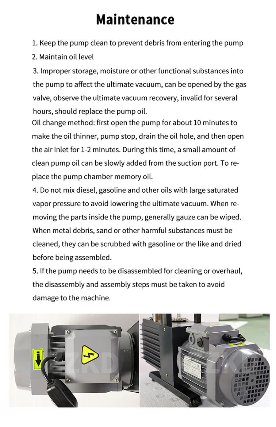 lab vacuum pump maintenance