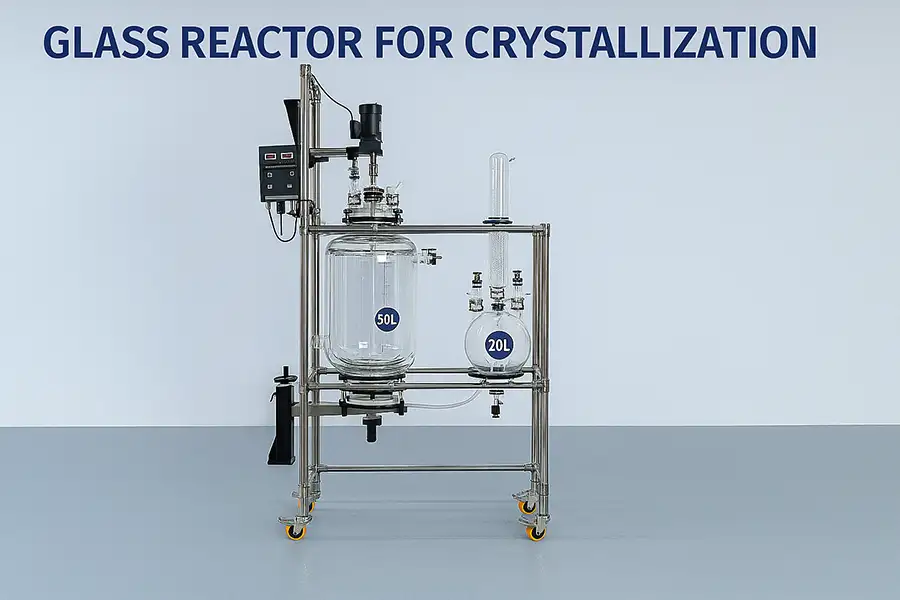 Glass reactor for crystallization