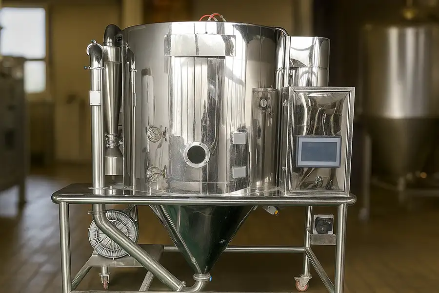 Spray drying machine for food powder