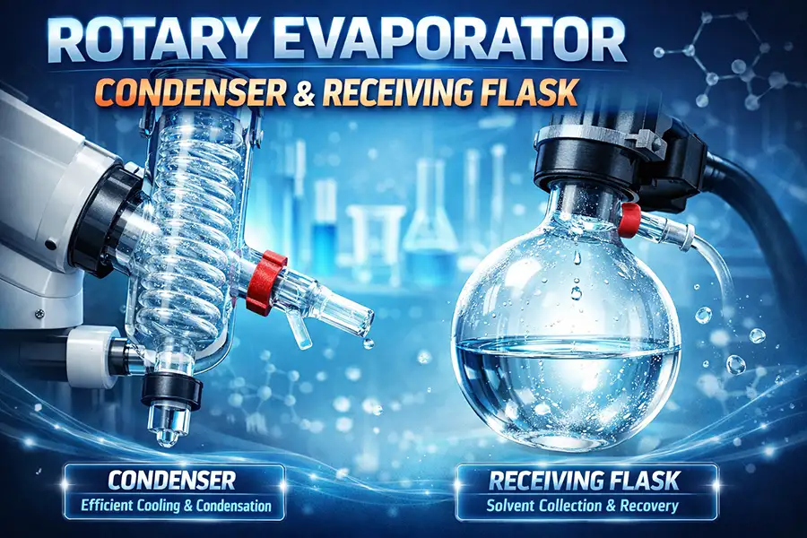 rotary evaporator condenser and receiving flask