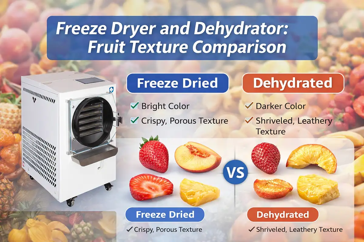 freeze dryer and dehydrator fruit comparison image