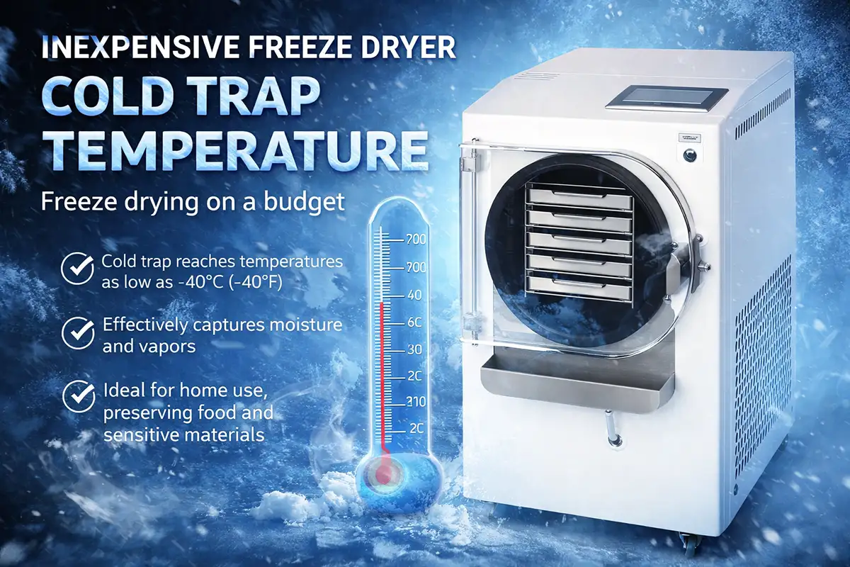 inexpensive freeze dryer cold trap temperature
