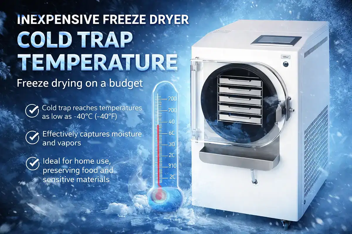 inexpensive freeze dryer vacuum and shelf temperature