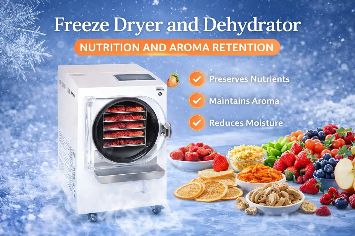 freeze dryer and dehydrator nutrition retention illustration