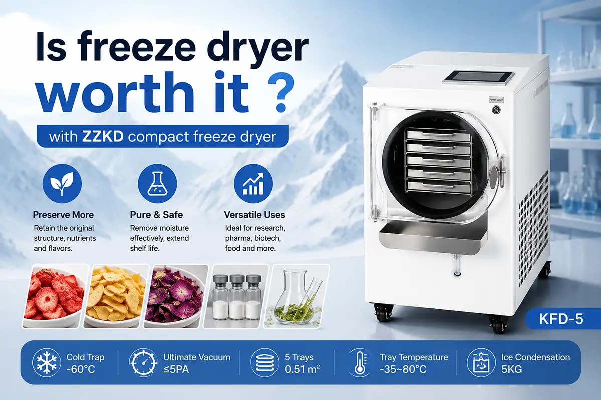 Is freeze dryer worth it with ZZKD compact freeze dryer is freeze dryer worth it compact ZZKD freeze dryer machine