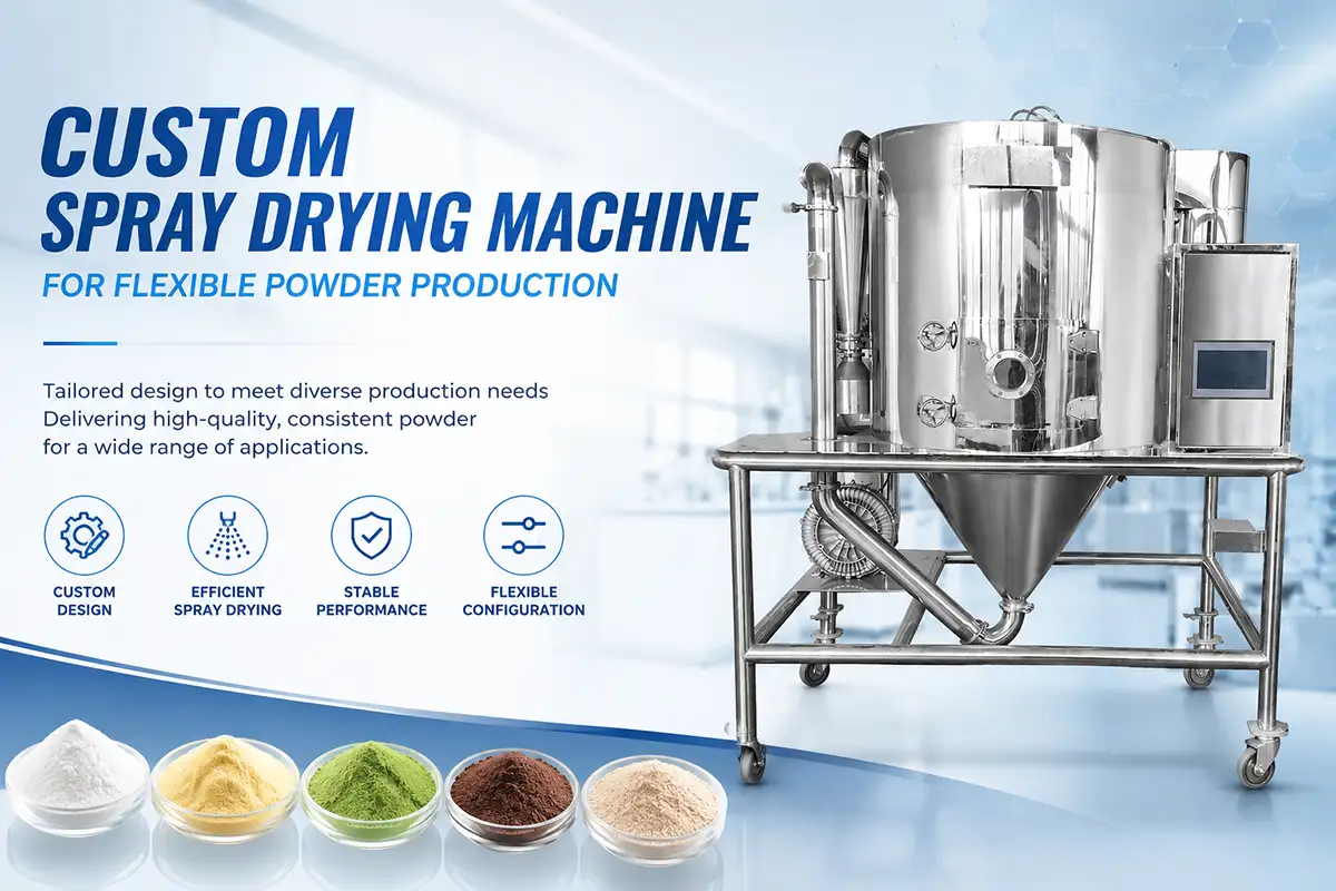 custom spray drying machine for flexible powder production