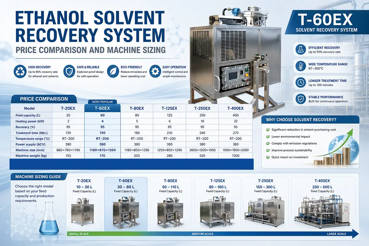 ethanol solvent recovery price comparison ethanol solvent recovery system price comparison and machine sizing