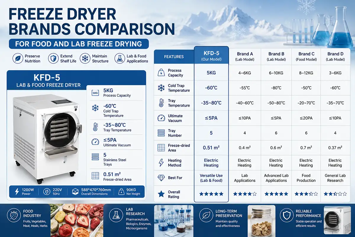 freeze dryer brands comparison for food and lab freeze drying freeze dryer brands comparison for food and lab freeze drying