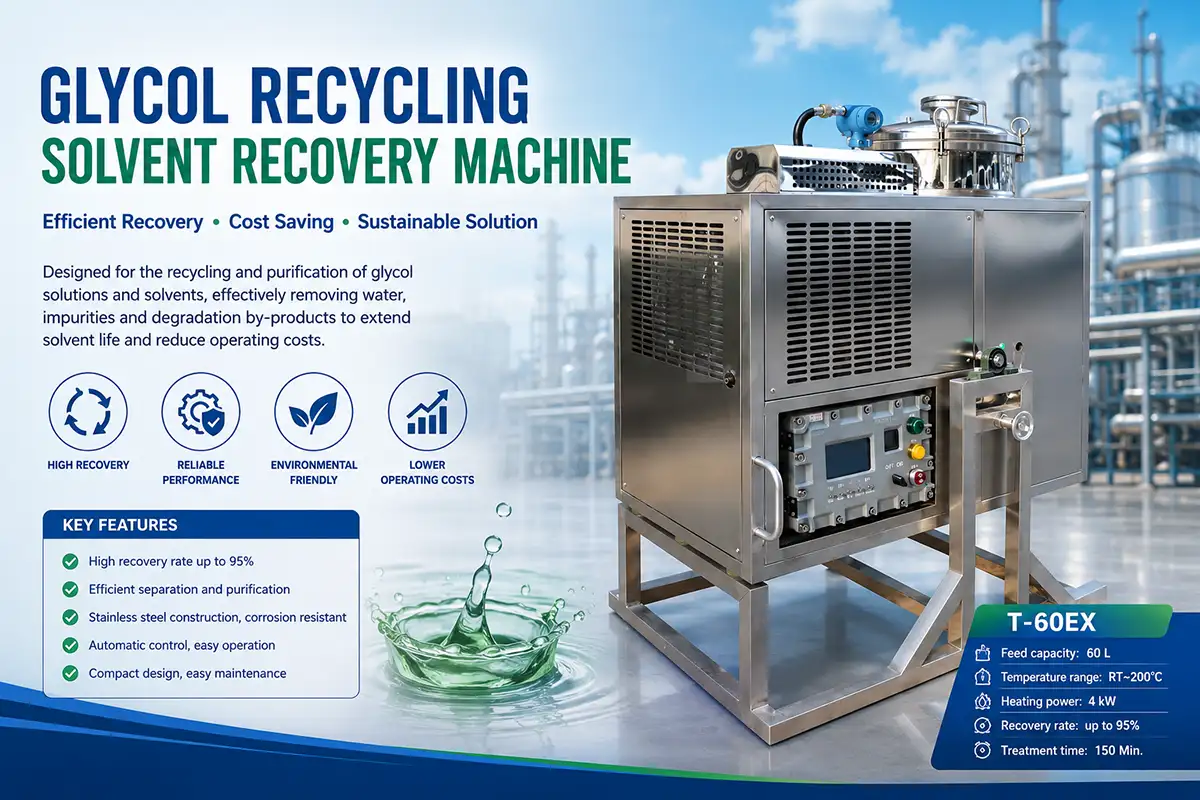glycol recycling solvent recovery machine