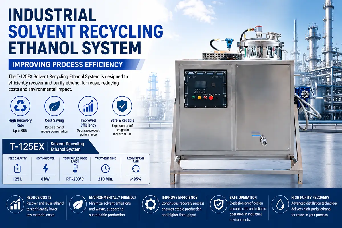 industrial solvent recycling ethanol efficiency industrial solvent recycling ethanol system improving process efficiency