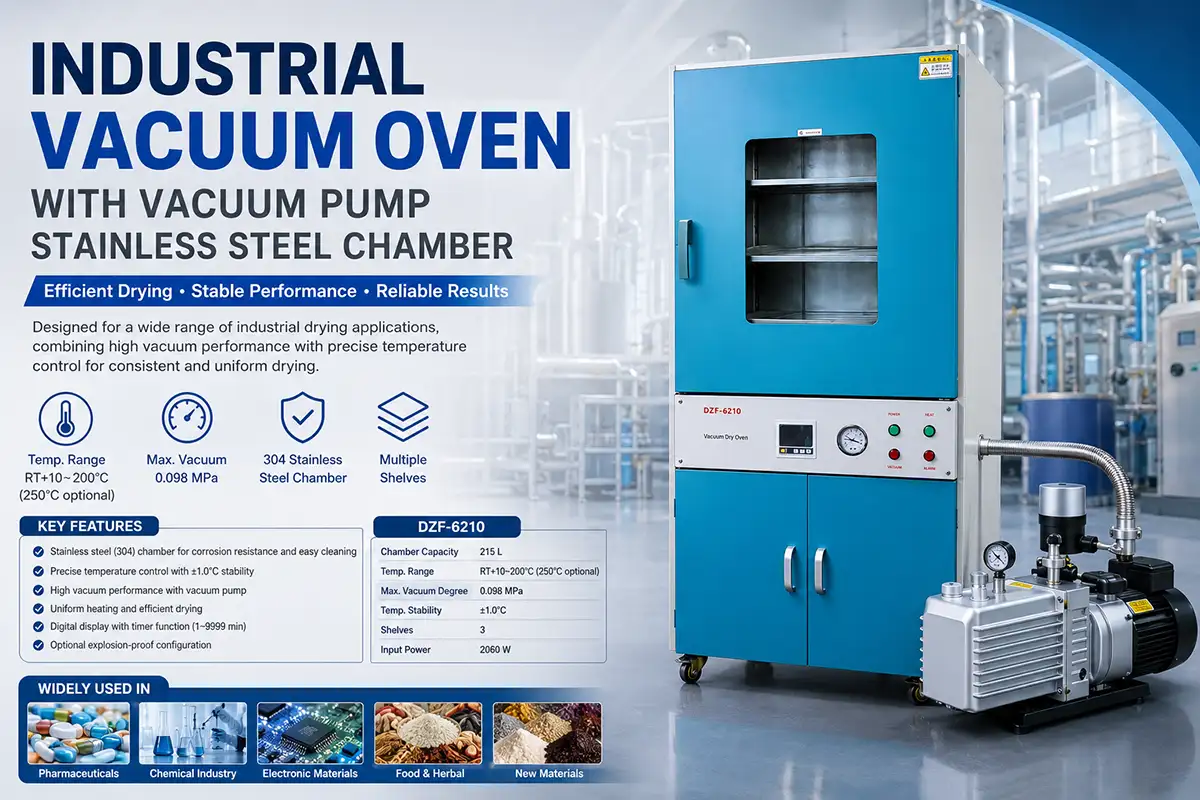 industrial vacuum oven with vacuum pump stainless steel chamber industrial vacuum oven with vacuum pump stainless steel chamber