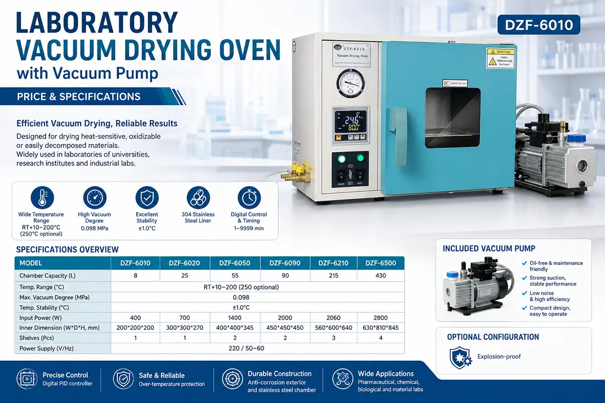 laboratory vacuum drying oven with vacuum pump price and specifications laboratory vacuum drying oven with vacuum pump price and specifications
