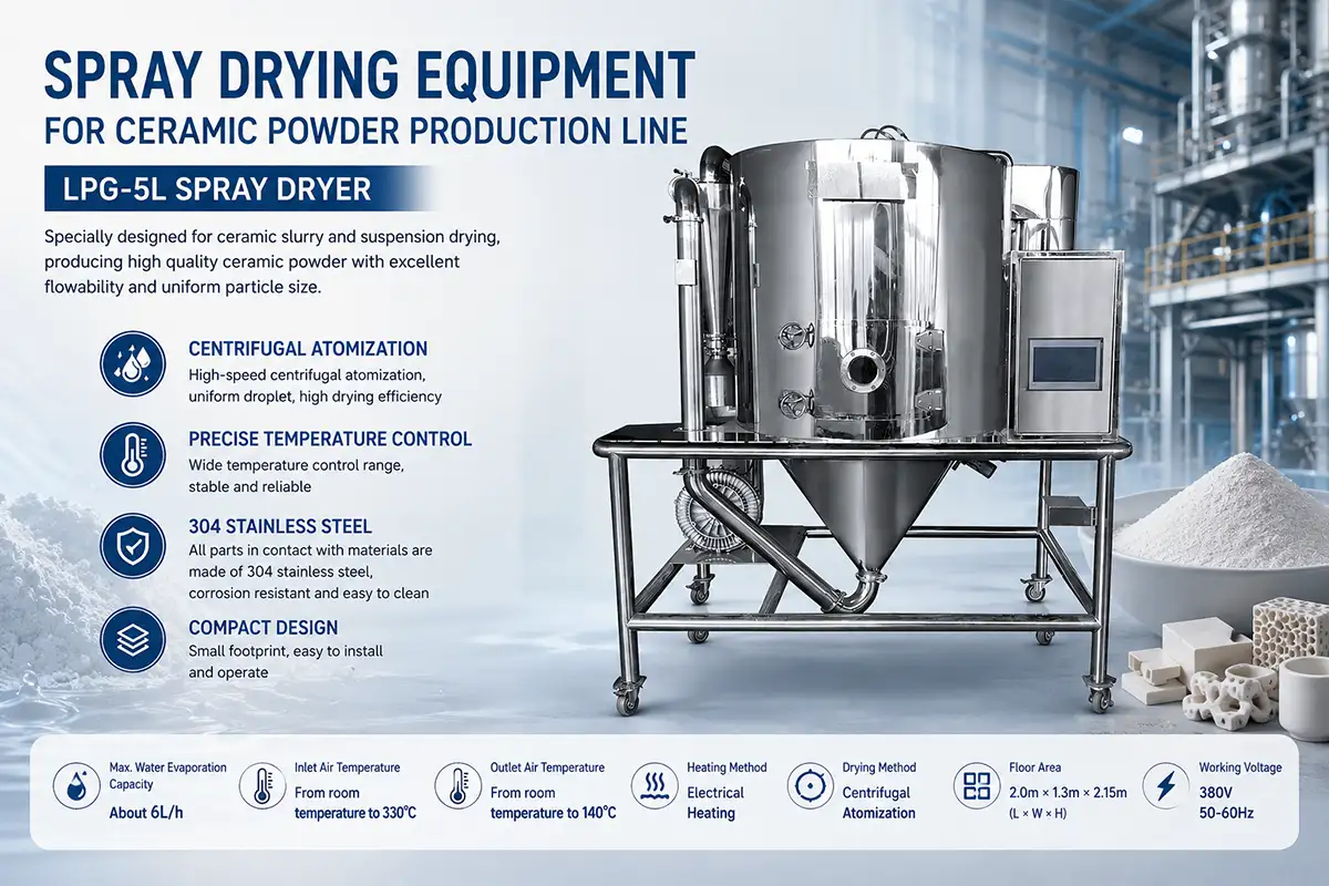 spray drying equipment for ceramic powder production line