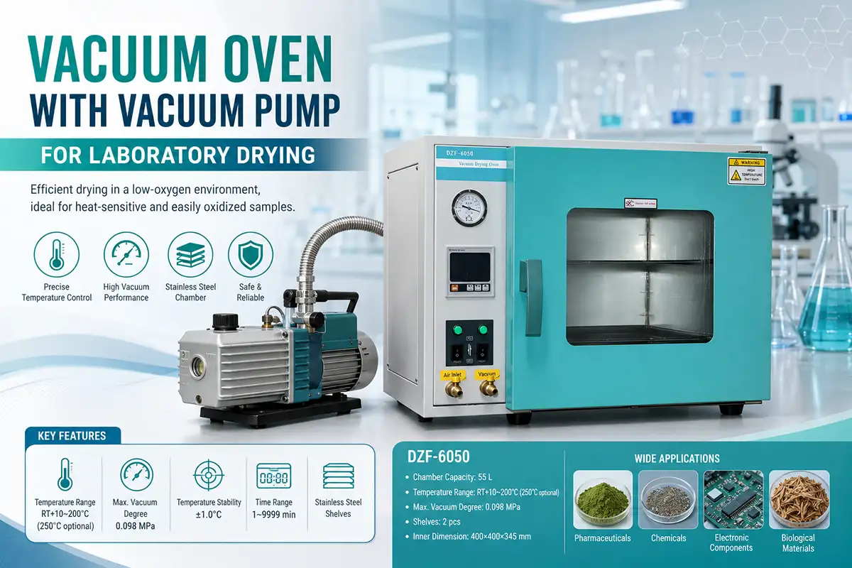 vacuum oven with vacuum pump for laboratory drying vacuum oven with vacuum pump for laboratory drying