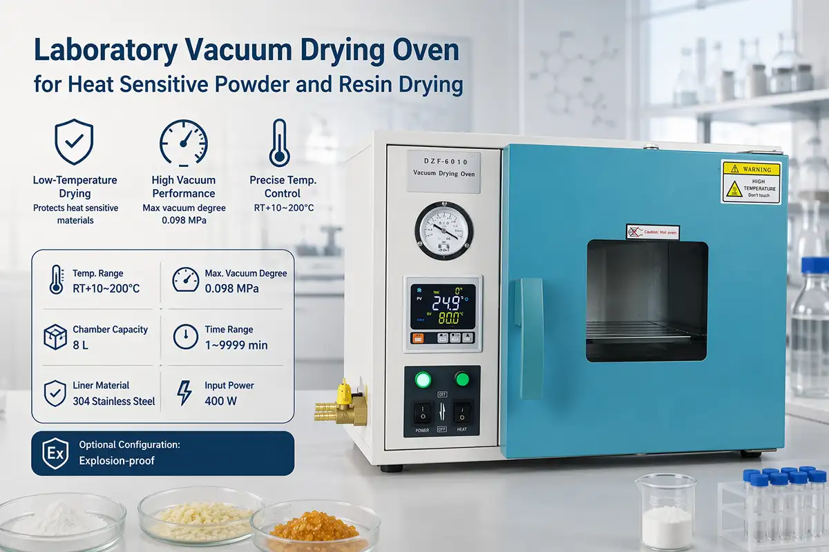 ZZKD laboratory vacuum drying oven for heat sensitive powder and resin drying