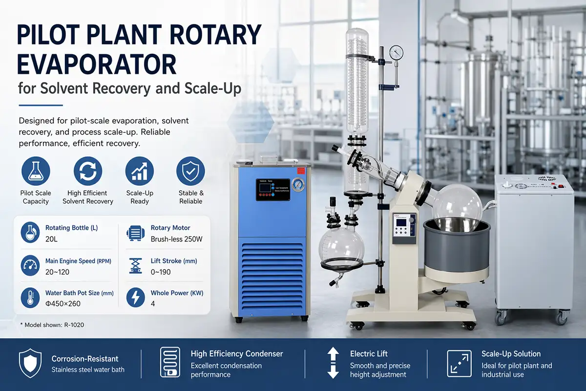 pilot plant rotary evaporator selection pilot plant rotary evaporator for solvent recovery and scale-up
