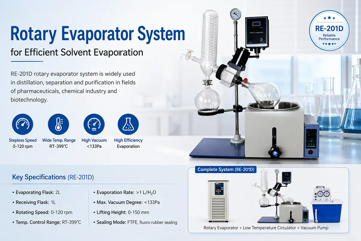 ZZKD rotary evaporator system ZZKD rotary evaporator system for efficient solvent evaporation