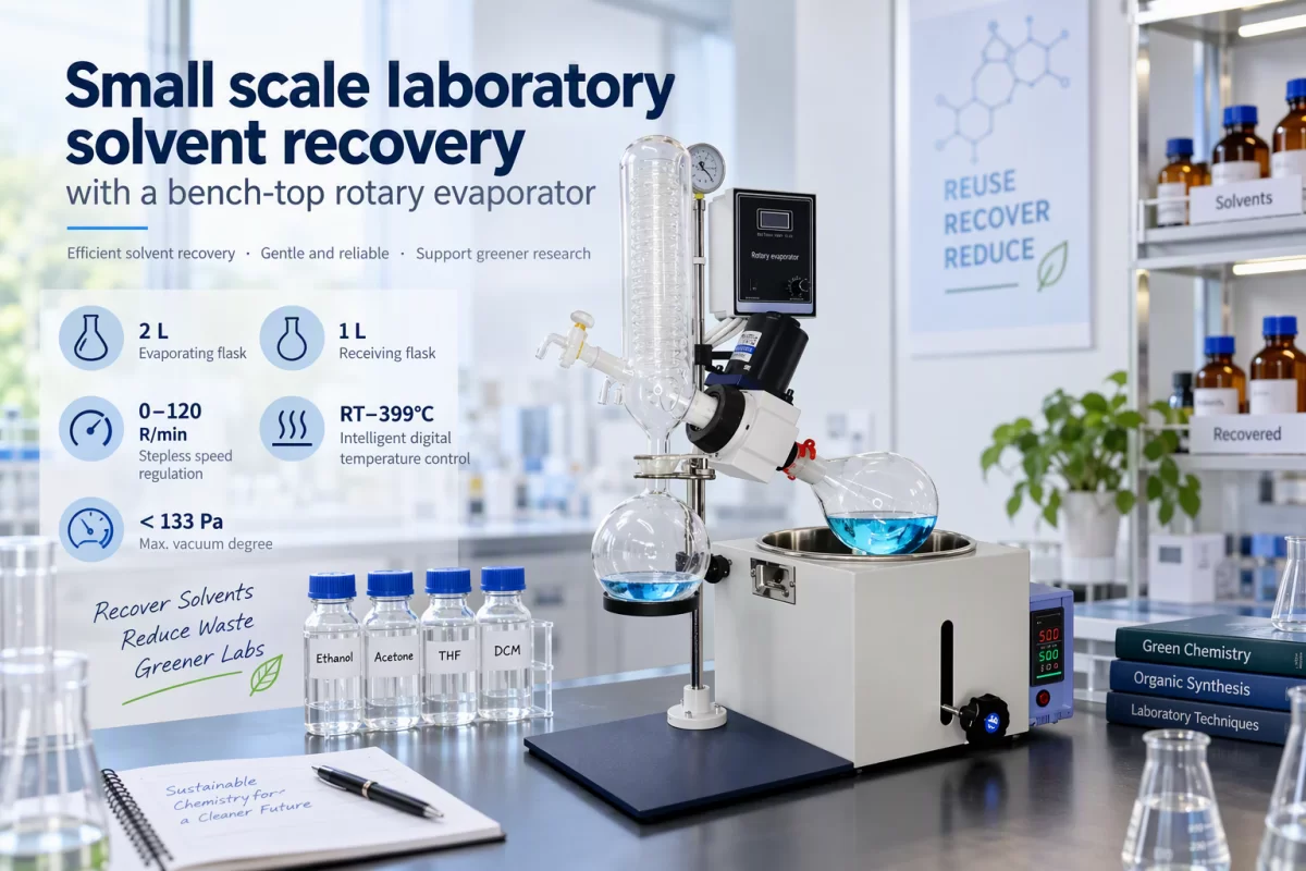 Small scale laboratory solvent recovery with a bench-top rotary evaporator