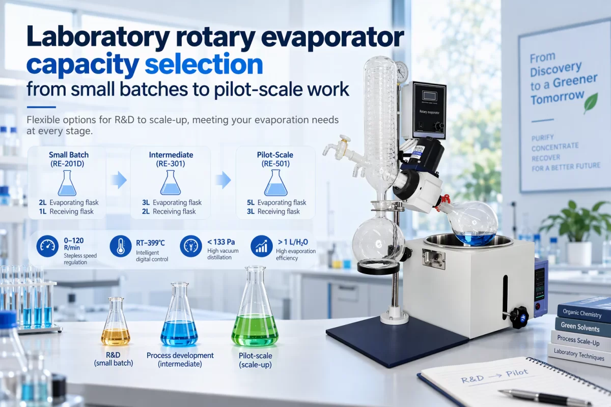 Comparing rotary evaporator capacity and installation needs Laboratory rotary evaporator capacity selection from small batches to pilot-scale work