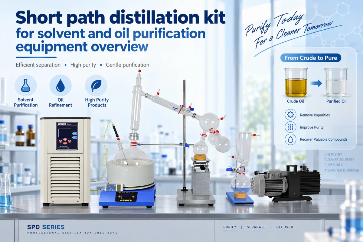 Short path distillation kit overview for purification planning Short path distillation kit for solvent and oil purification equipment overview